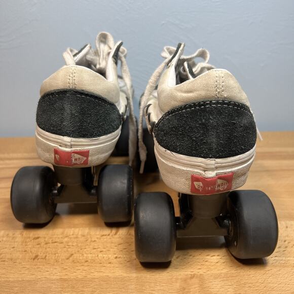 Vans Custom Bolt Men's Size 7.5 Classic Roller Skates Boltz Black White Repair - Picture 4 of 12